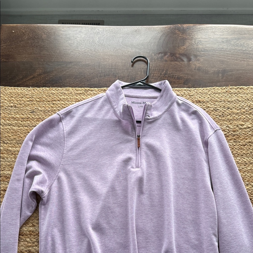 Mizzen and Main - Lilac Quarter-Zip Pullover - Size XL